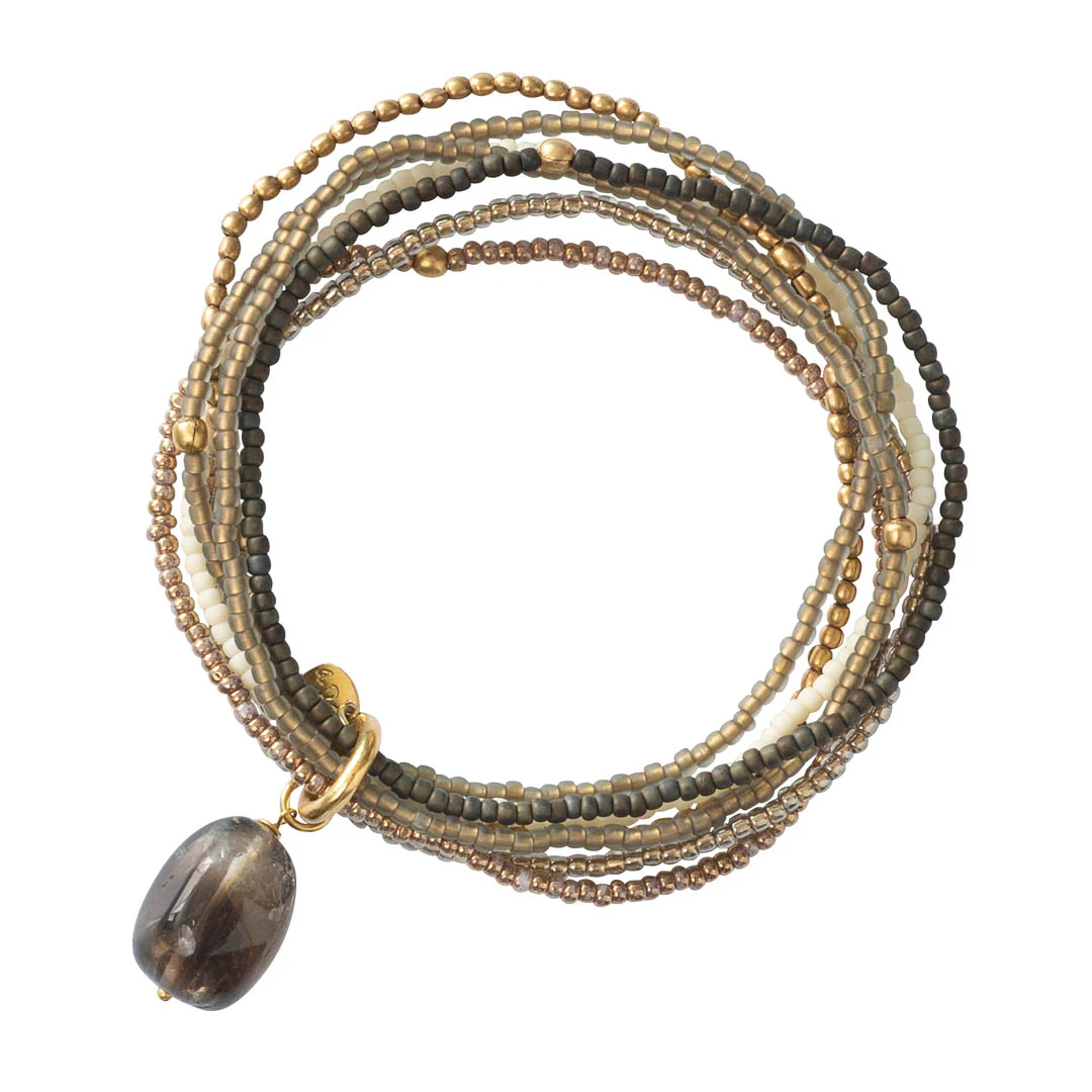 Armband - Nirmala Smokey Quartz Gold Colored