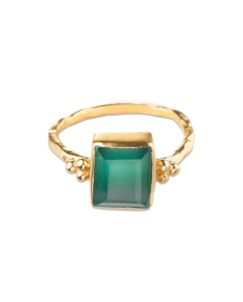 Hringur - Incredible Green Onyx Ring